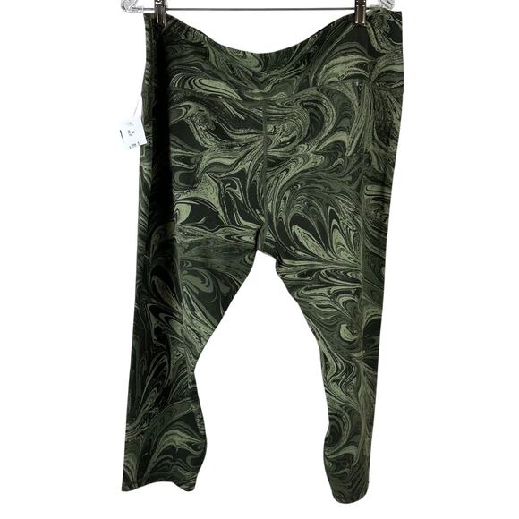 Athleta Transcend 7/8 Tight Sumi Marble Green Women's Size 3X New With Tags - Picture 3 of 11